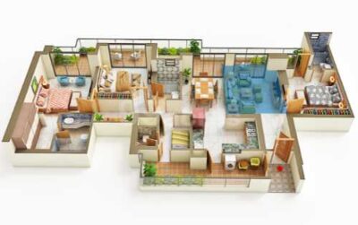 Adani The Marq - 3 BHK (1287.59 sqft) Apartment