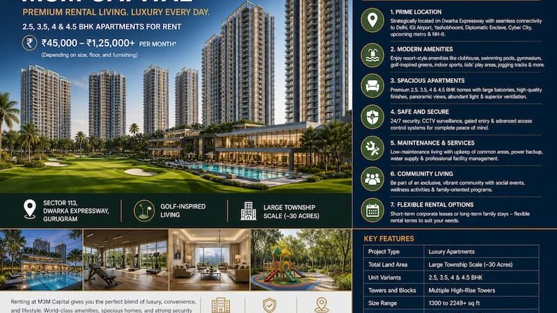 M3M Capital Rent Investment Advantages Investment Returns